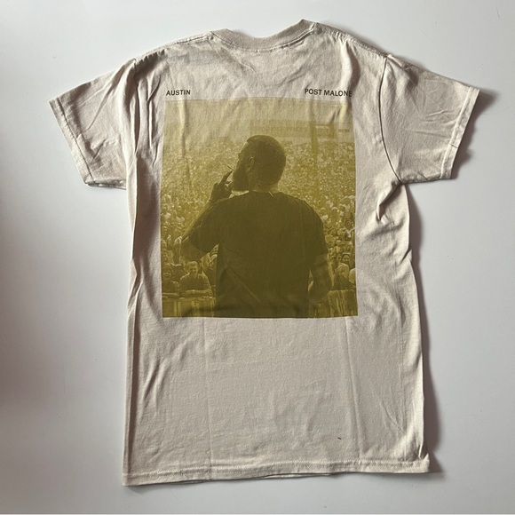 Post Malone Austin Beige Tee Shirt - Picture 4 of 5